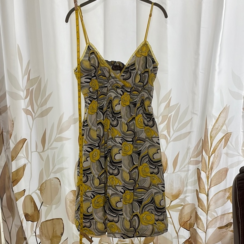 Speed Control Yellow and Black Sleeveless Mini Sundress